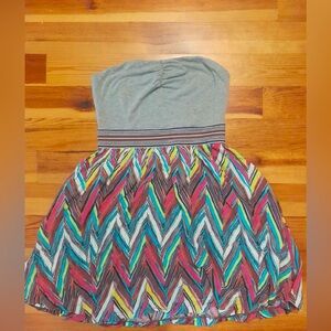 Xhilaration Tube Top Chevron Women’s Mini Dress Size Small
